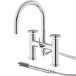 Hudson Reed Revolution Bath Shower Mixer Tap With Shower Kit Chrome TIW354