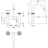 Hudson Reed Revolution Bath Filler Tap Brushed Brass TIW853 LD