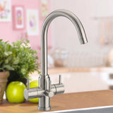Astini Torlan Chrome/Brushed 3 Way Ambient & Water Filter Kitchen Sink Mixer Tap