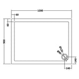 Nuie Pearlstone Rectangular Shower Tray Grey Slate TR71024 LD