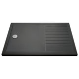Nuie Pearlstone Rectangular Walk-In Shower Tray Grey Slate TR711490