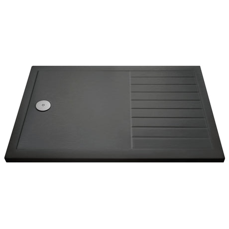 Nuie Pearlstone Rectangular Walk-In Shower Tray Grey Slate TR711490