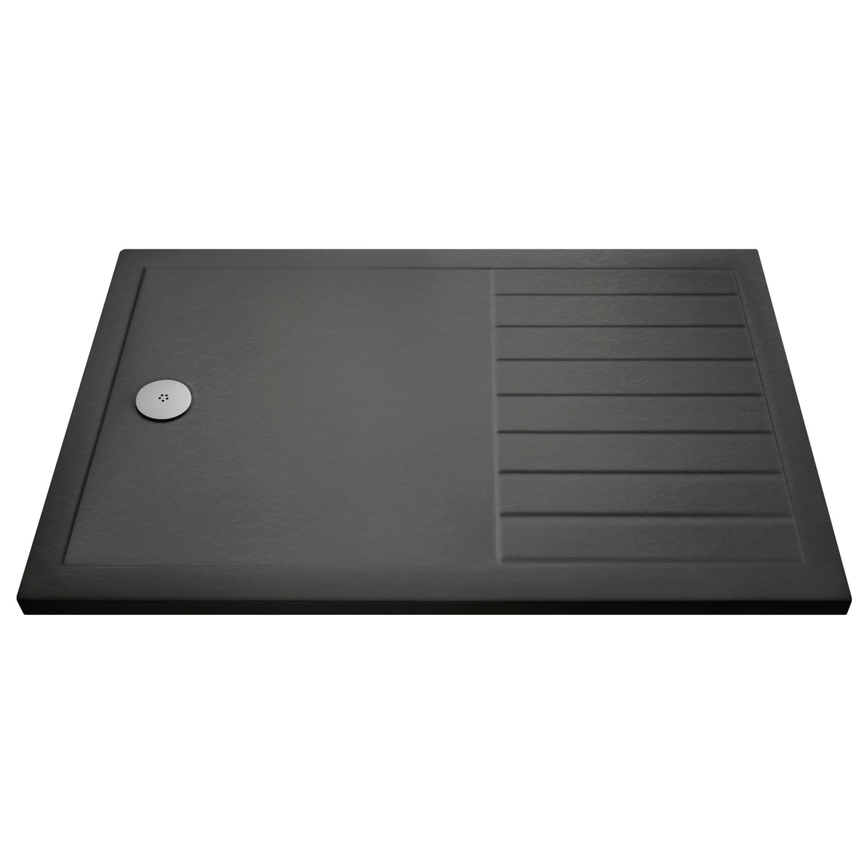 Nuie Pearlstone Rectangular Walk-In Shower Tray Grey Slate TR711680