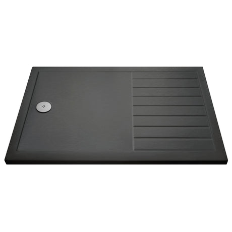 Nuie Pearlstone Rectangular Walk-In Shower Tray Grey Slate TR711680