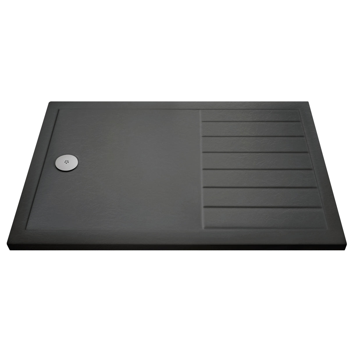 Nuie Pearlstone Rectangular Walk-In Shower Tray Grey Slate TR711770