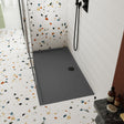 Nuie Pearlstone Square Shower Tray Grey Slate