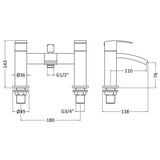 Nuie Vibe Bath Shower Mixer Tap with Shower Kit Chrome TSI304 LD