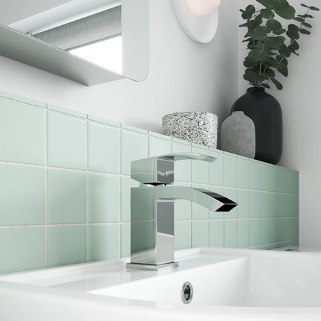 Nuie Vibe Midi Mono Basin Mixer Tap with Waste Chrome TSI305 LS