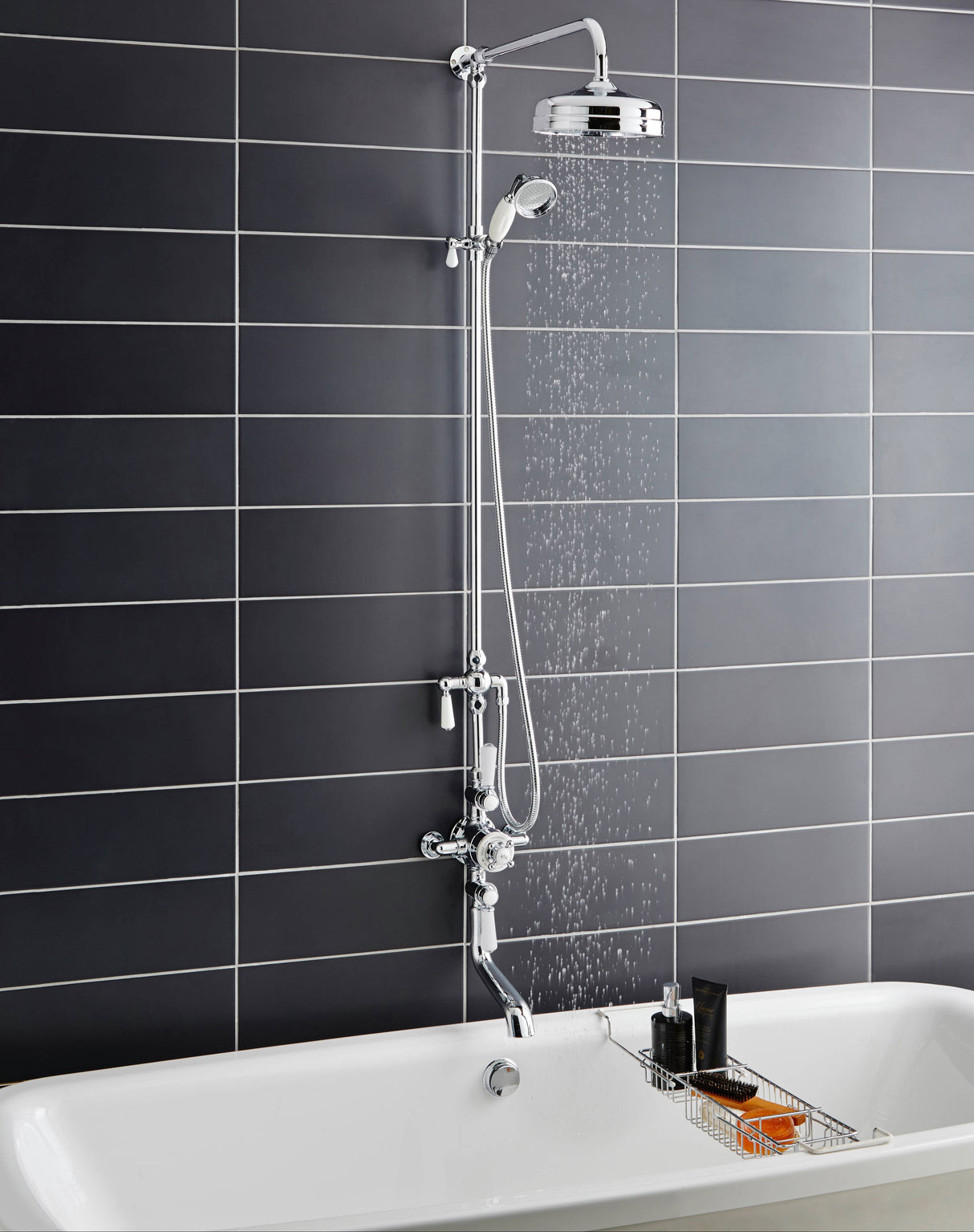Hudson Reed Topaz 3 Outlet Thermostatic Shower & Bath Set With Diverter TSVT103 LS