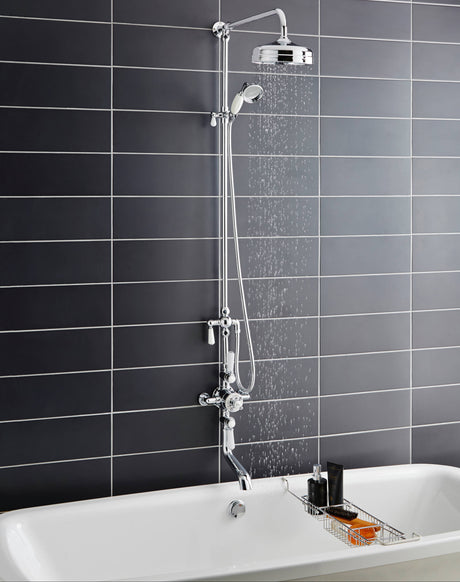 Hudson Reed Topaz 3 Outlet Thermostatic Shower & Bath Set With Diverter TSVT103 LS