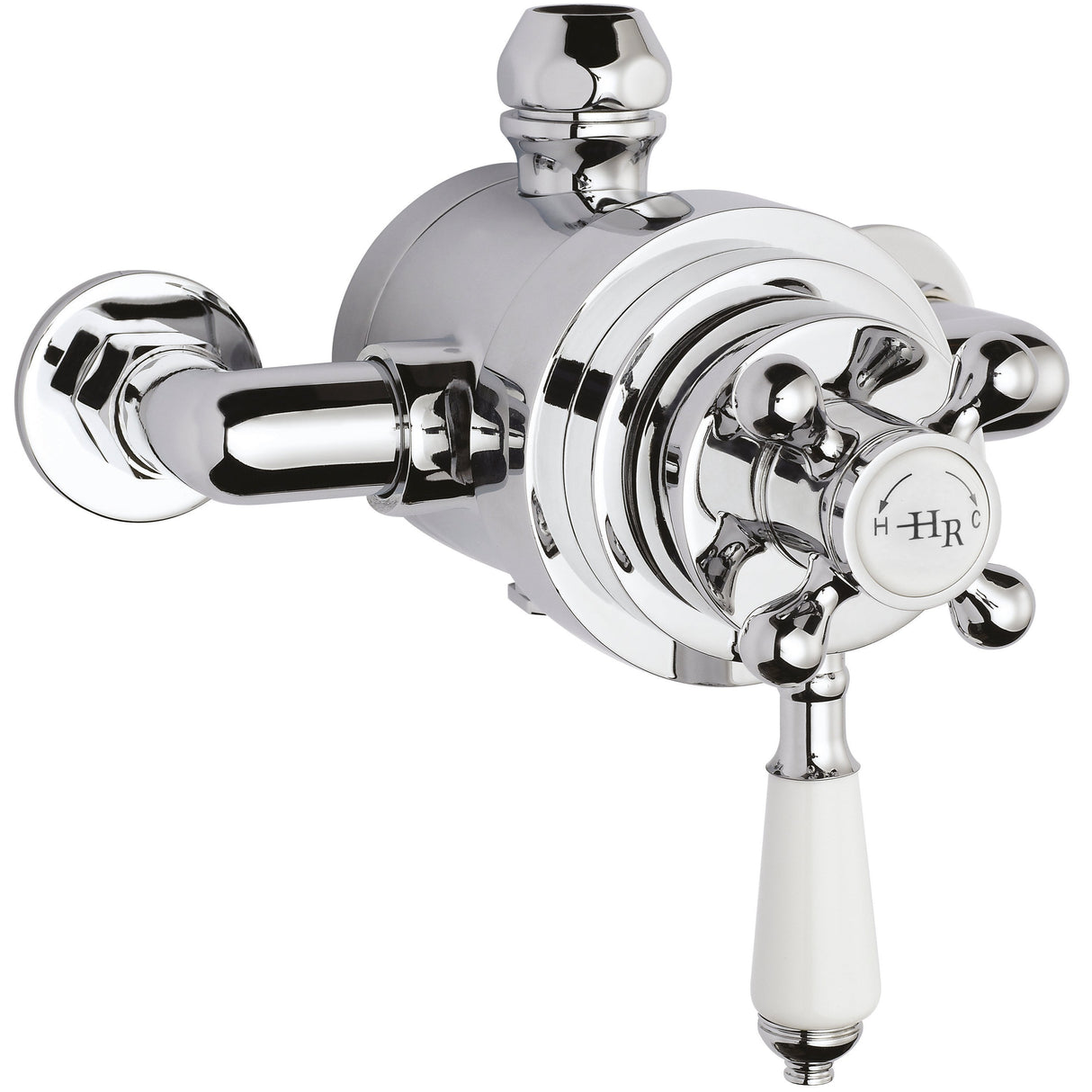 Hudson Reed Topaz 1 Outlet Thermostatic Dual Exposed Shower Valve Chrome TSVT104