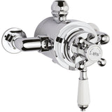 Hudson Reed Topaz 1 Outlet Thermostatic Dual Exposed Shower Valve Chrome TSVT104
