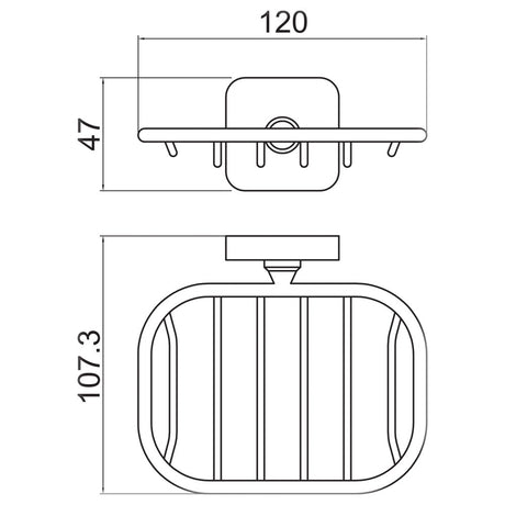 Trisen Soap Basket Brushed Brass TTR-701BB LD