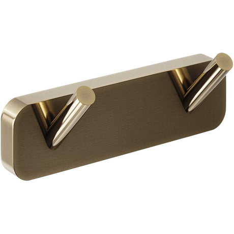 Trisen Double Robe Hook Brushed Brass TTR-801BB