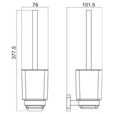 Trisen Wall Mounted Toilet Brush & Holder Brushed Brass TTR-901BB LD