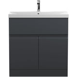 Hudson Reed Urban 800mm Freestanding Vanity Unit & Basin, 2 Doors, 1 Drawer Soft Black URB1405D