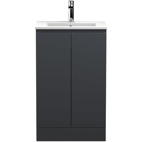 Hudson Reed Urban 500mm Freestanding Vanity Unit & Basin, 2 Doors Soft Black URB1407B