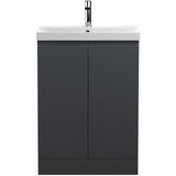 Hudson Reed Urban 600mm Freestanding Vanity Unit & Basin, 2 Doors Soft Black URB1408D