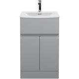 Hudson Reed Urban 500mm Freestanding Vanity Unit & Basin, 2 Doors, 1 Drawer Satin Grey URB201G