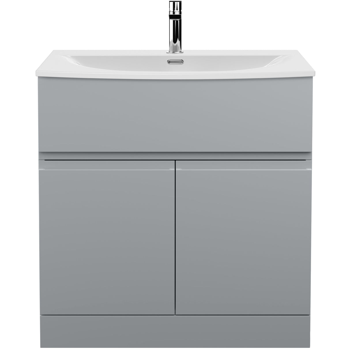 Hudson Reed Urban 800mm Freestanding Vanity Unit & Basin, 2 Doors, 1 Drawer Satin Grey URB205G