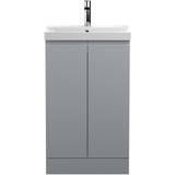 Hudson Reed Urban 500mm Freestanding Vanity Unit & Basin, 2 Doors Satin Grey URB207D