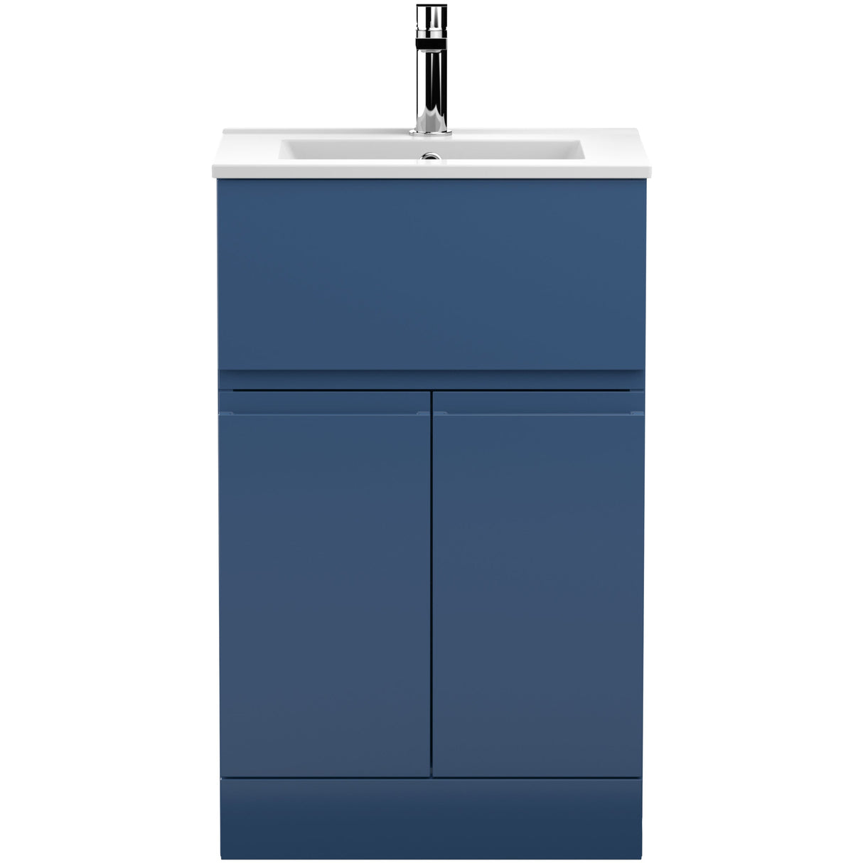Hudson Reed Urban 500mm Freestanding Vanity Unit & Basin, 2 Doors, 1 Drawer Satin Blue URB301B