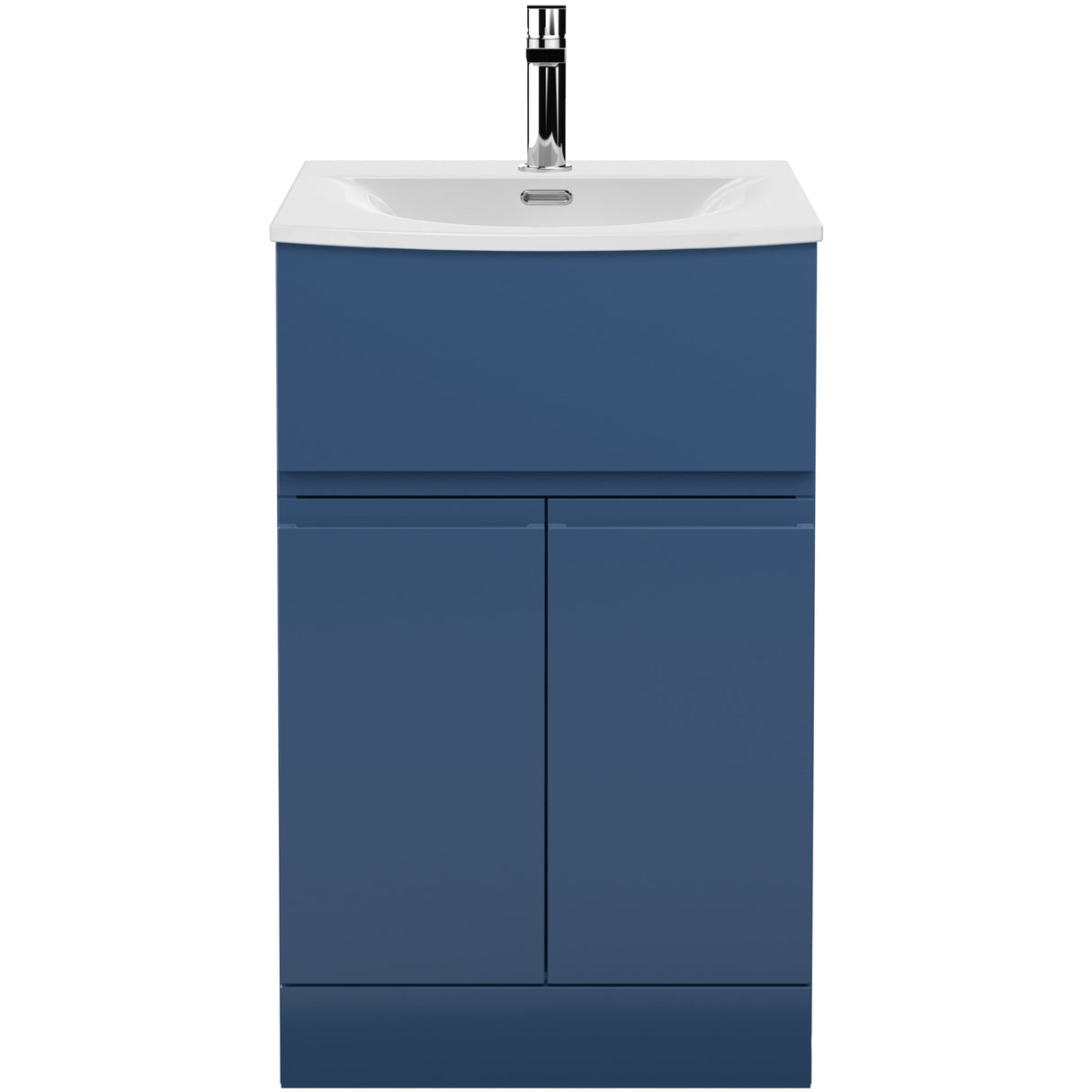 Hudson Reed Urban 500mm Freestanding Vanity Unit & Basin, 2 Doors, 1 Drawer Satin Blue URB301G
