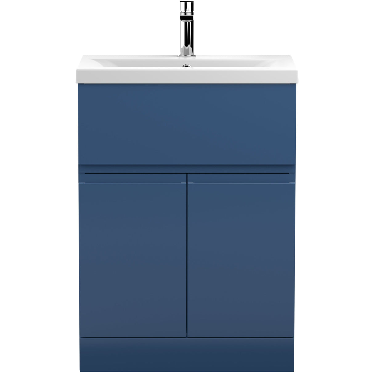 Hudson Reed Urban 600mm Freestanding Vanity Unit & Basin, 2 Doors, 1 Drawer Satin Blue URB303A