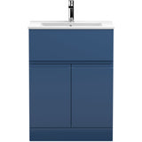 Hudson Reed Urban 600mm Freestanding Vanity Unit & Basin, 2 Doors, 1 Drawer Satin Blue URB303B