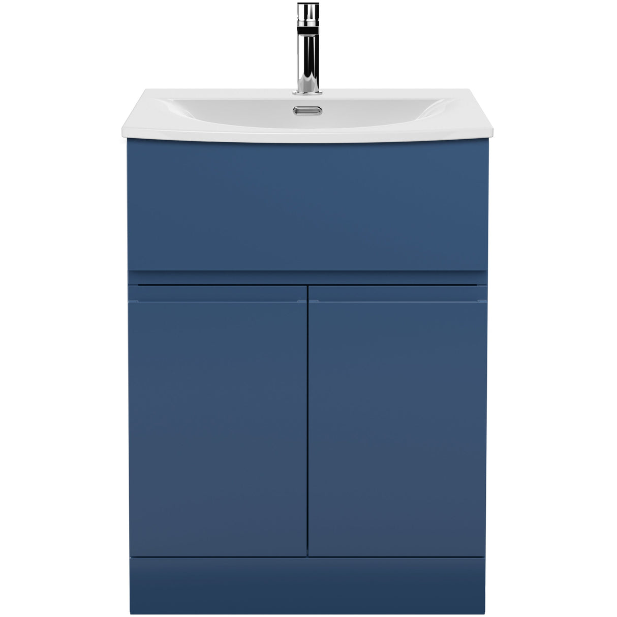 Hudson Reed Urban 600mm Freestanding Vanity Unit & Basin, 2 Doors, 1 Drawer Satin Blue URB303G