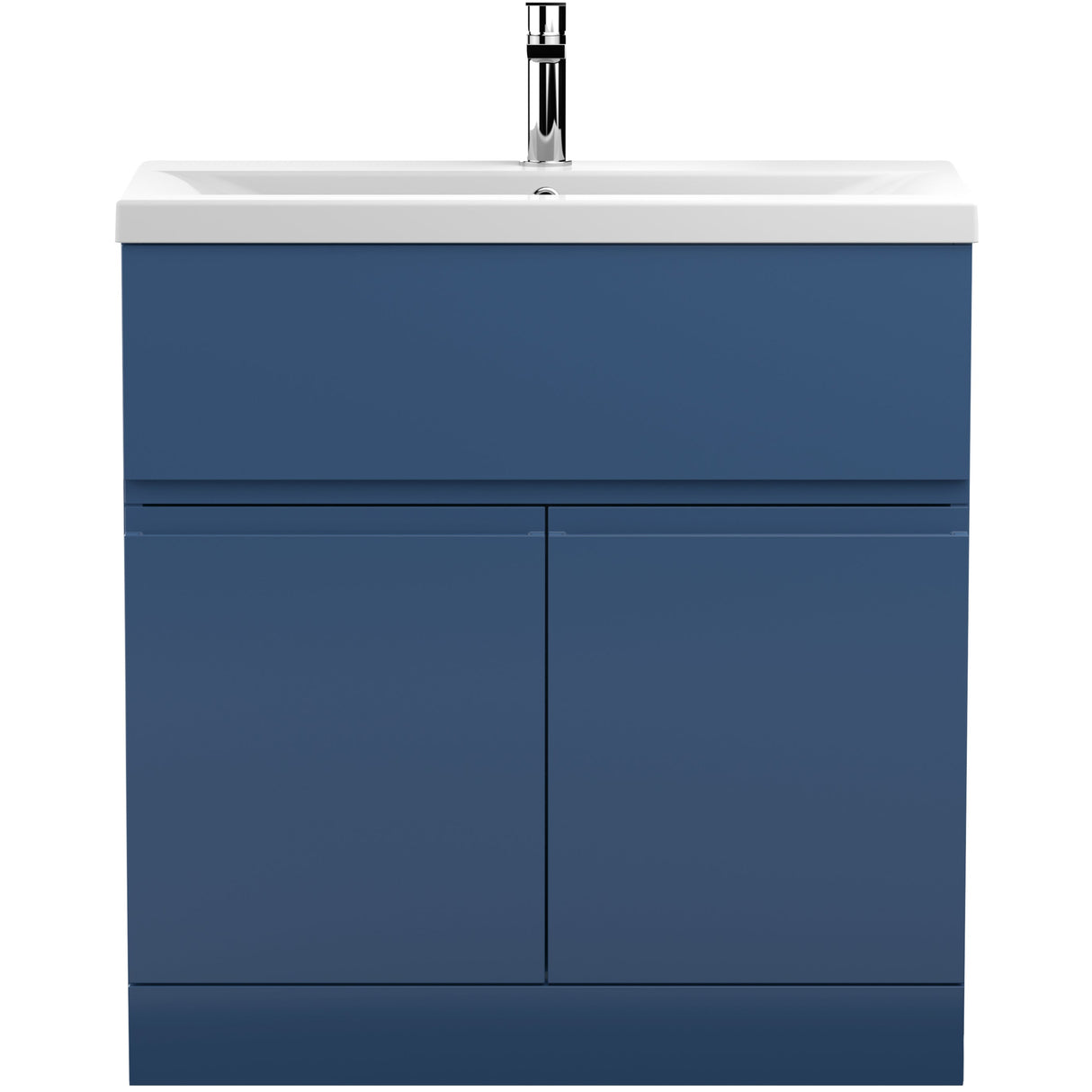 Hudson Reed Urban 800mm Freestanding Vanity Unit & Basin, 2 Doors, 1 Drawer Satin Blue URB305A