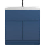 Hudson Reed Urban 800mm Freestanding Vanity Unit & Basin, 2 Doors, 1 Drawer Satin Blue URB305A