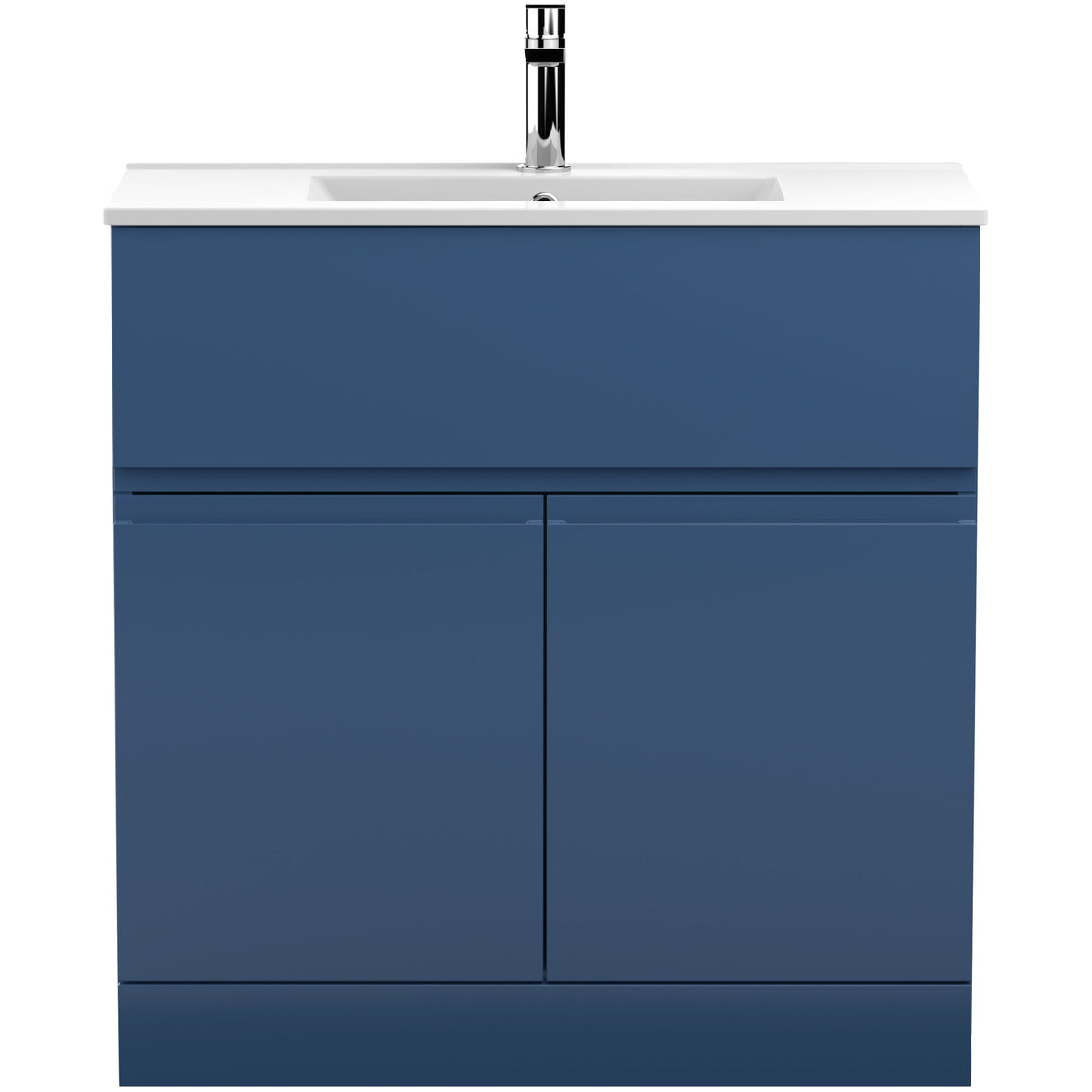 Hudson Reed Urban 800mm Freestanding Vanity Unit & Basin, 2 Doors, 1 Drawer Satin Blue URB305B