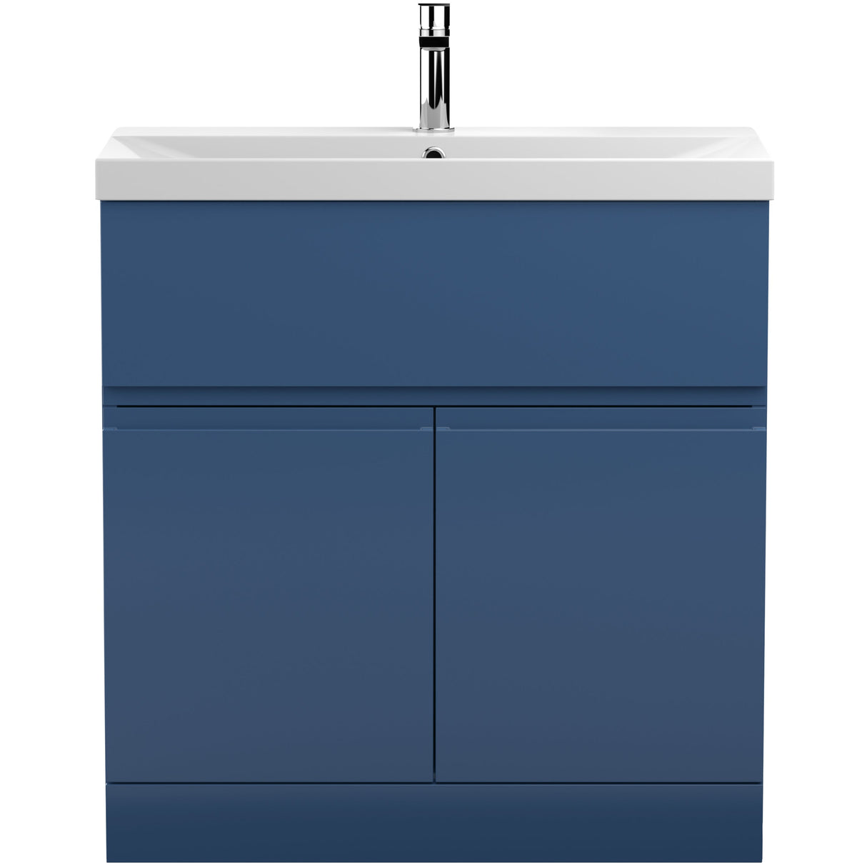 Hudson Reed Urban 800mm Freestanding Vanity Unit & Basin, 2 Doors, 1 Drawer Satin Blue URB305D