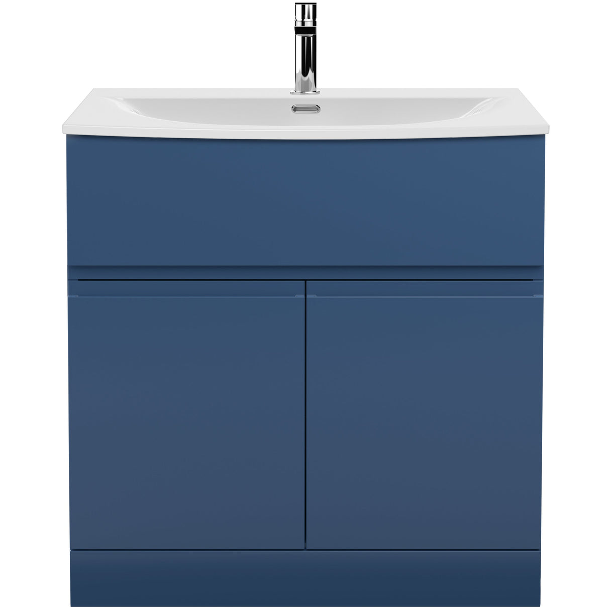 Hudson Reed Urban 800mm Freestanding Vanity Unit & Basin, 2 Doors, 1 Drawer Satin Blue URB305G