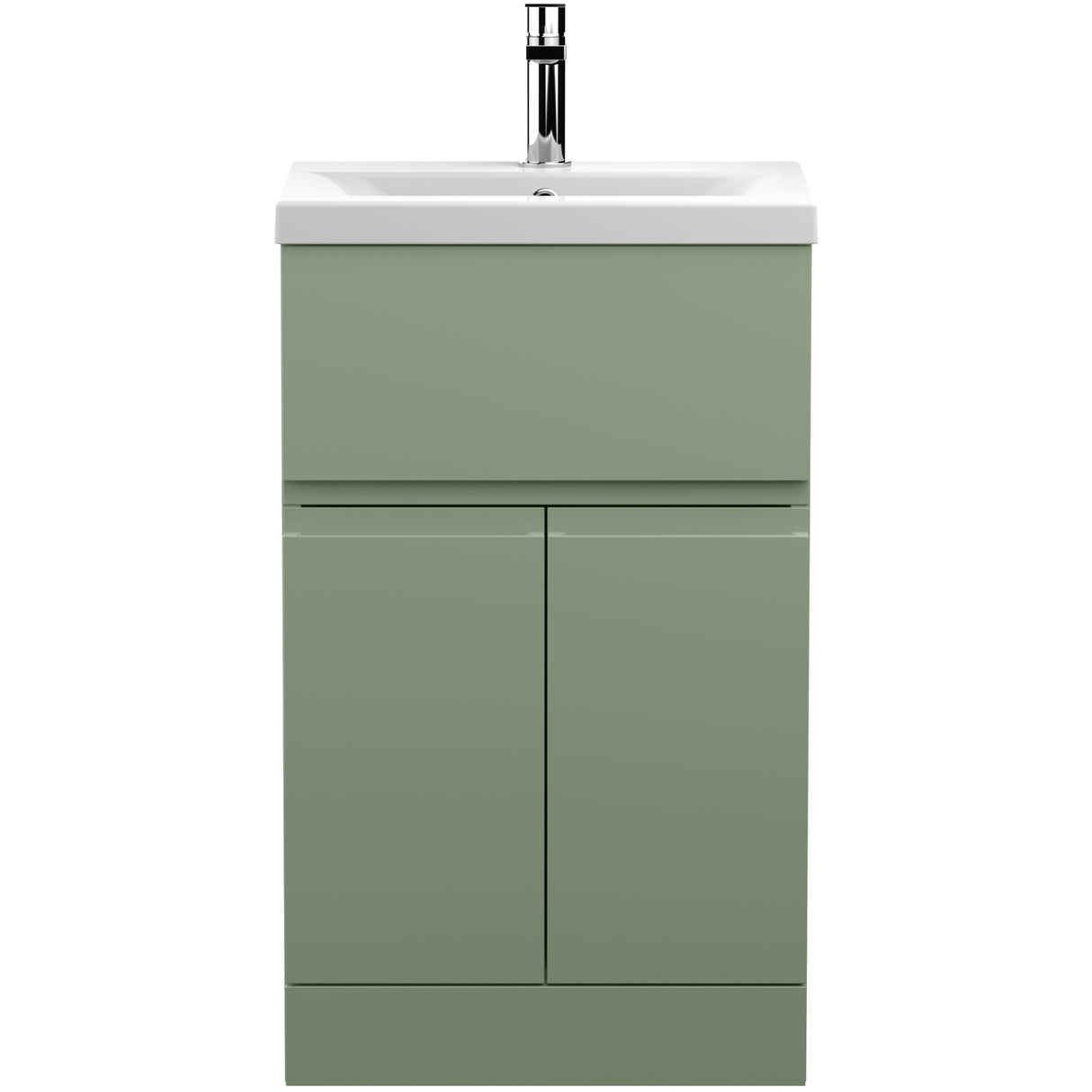 Hudson Reed Urban 500mm Freestanding Vanity Unit & Basin, 2 Doors, 1 Drawer Satin Green URB801A