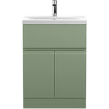 Hudson Reed Urban 600mm Freestanding Vanity Unit & Basin, 2 Doors, 1 Drawer Satin Green URB803A