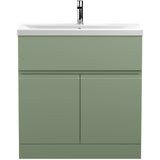 Hudson Reed Urban 800mm Freestanding Vanity Unit & Basin, 2 Doors, 1 Drawer Satin Green URB805A