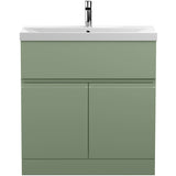 Hudson Reed Urban 800mm Freestanding Vanity Unit & Basin, 2 Doors, 1 Drawer Satin Green URB805D