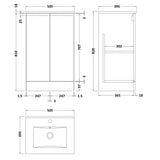 Hudson Reed Urban 500mm Freestanding Vanity Unit & Basin, 2 Doors Satin Green URB807B LD