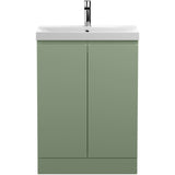 Hudson Reed Urban 600mm Freestanding Vanity Unit & Basin, 2 Doors Satin Green URB808D