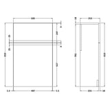 Hudson Reed Urban WC Unit W500mm Satin Green URB841 LD
