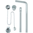 BC Designs Exposed Bath Waste/Plug & Chain With Overflow Pipe Chrome WAS030