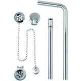 BC Designs Exposed Bath Waste/Plug & Chain With Overflow Pipe Chrome WAS030