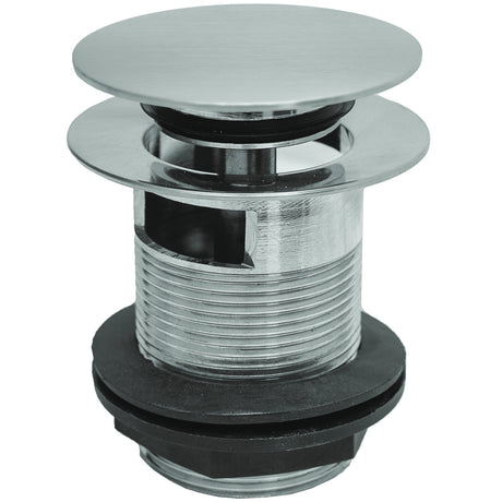 BC Designs Slotted Push Button Bath Waste 70mm Brushed Chrome WAS107BC