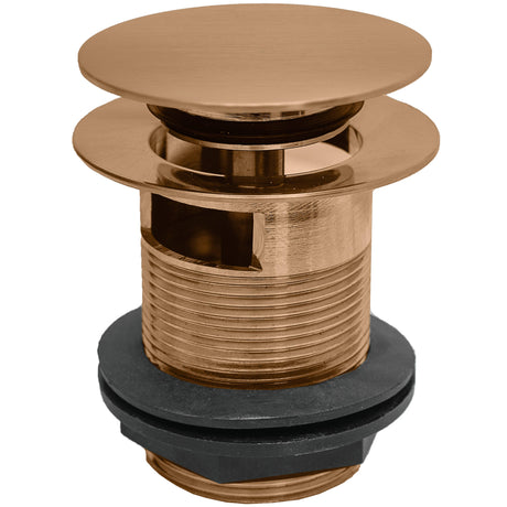 BC Designs Slotted Push Button Bath Waste 70mm Brushed Copper WAS107BCO