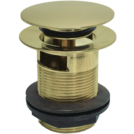 BC Designs Slotted Push Button Bath Waste 70mm Brushed Gold WAS107BG