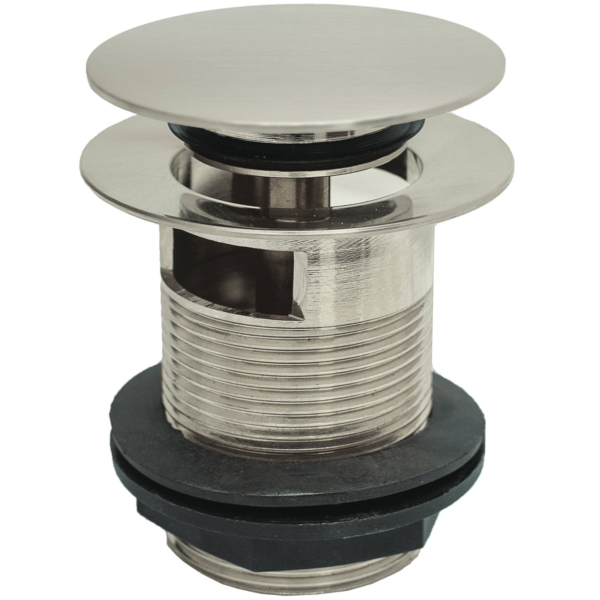 BC Designs Slotted Push Button Bath Waste 70mm Brushed Nickel WAS107BN