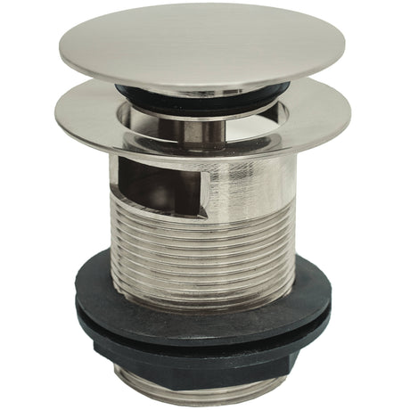 BC Designs Slotted Push Button Bath Waste 70mm Brushed Nickel WAS107BN