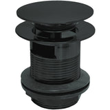 BC Designs Slotted Push Button Bath Waste 70mm Black WAS107BS